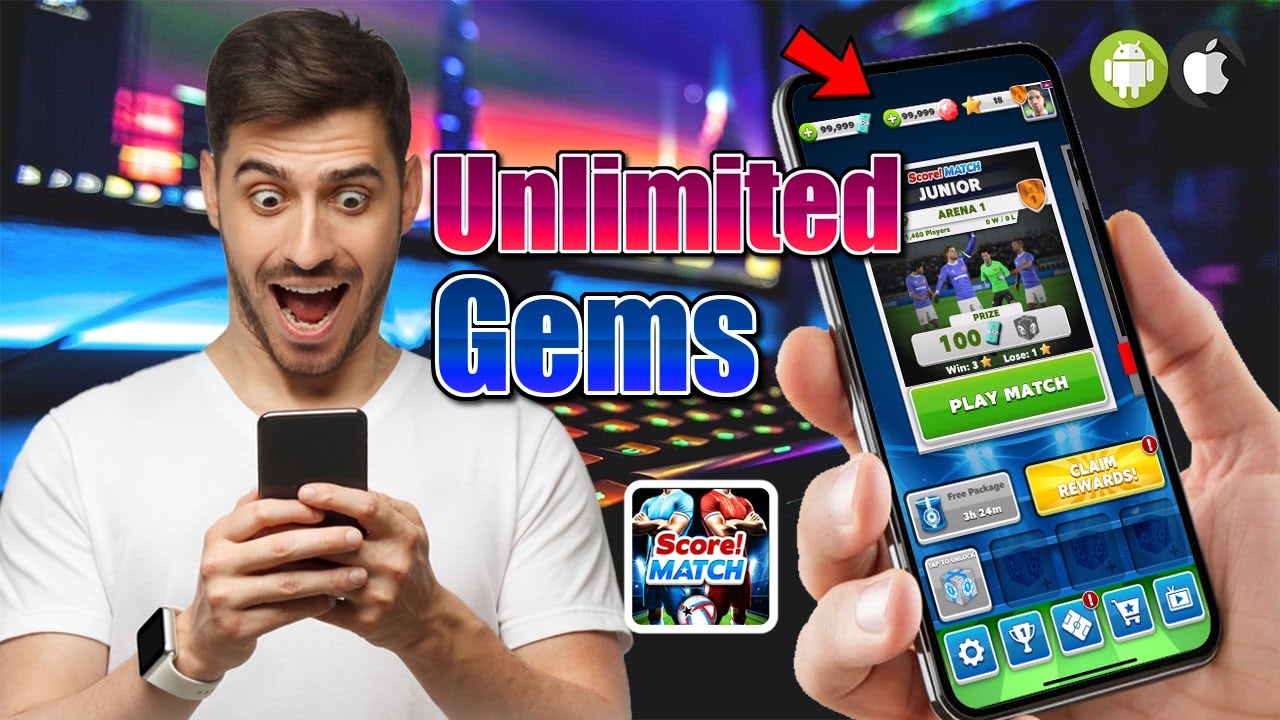 Score Match Hack Mod Get Unlimited Gems 2025 iOS & Android How I Get FREE Gems On Score Match 25
