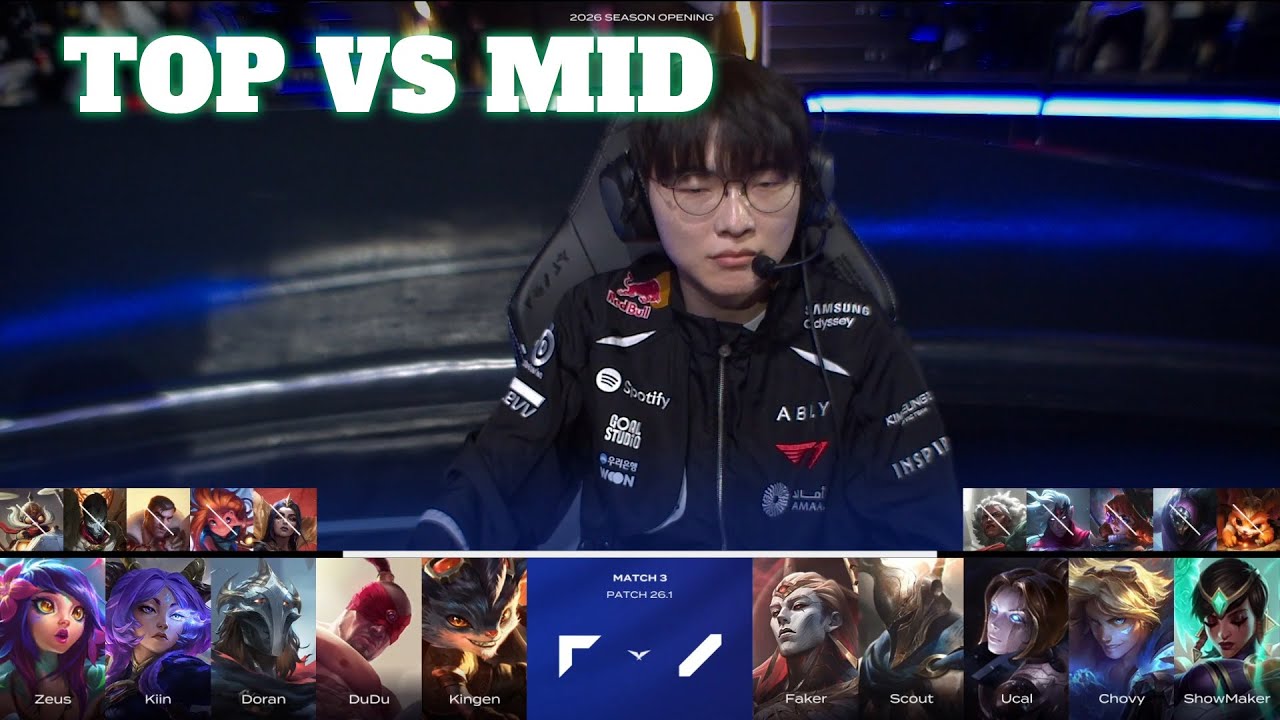 TOP vs MID | LCK 2026 Season Opening Match 3 | Team TOP vs Team MID