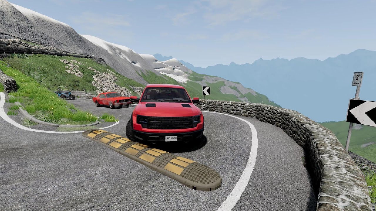 Mobil vs Speed Bumps Beamng drive #374 live 1