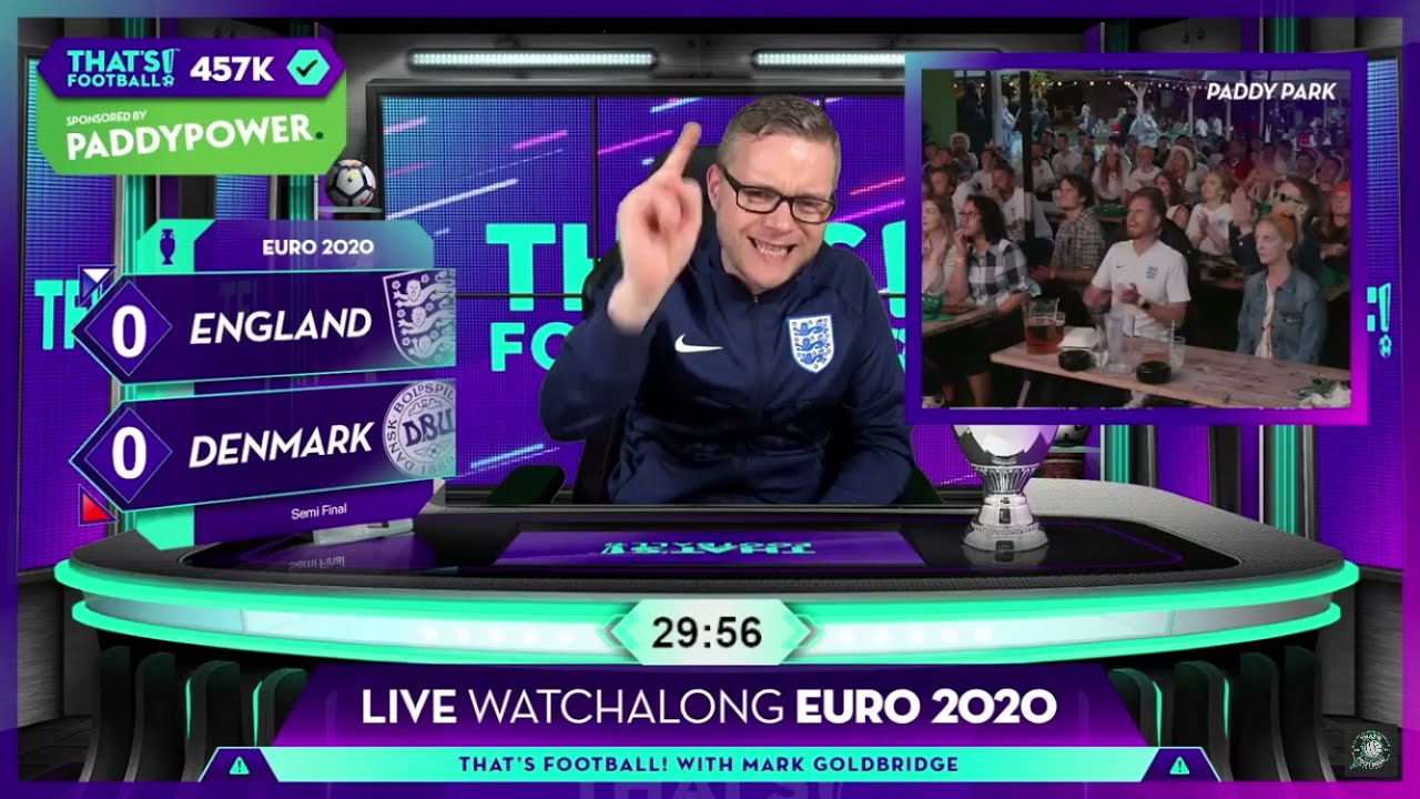 Mark Goldbrigde&rsquo;s reaction to Damsgaard freekick goal vs England (Damsgaard Goal vs England)