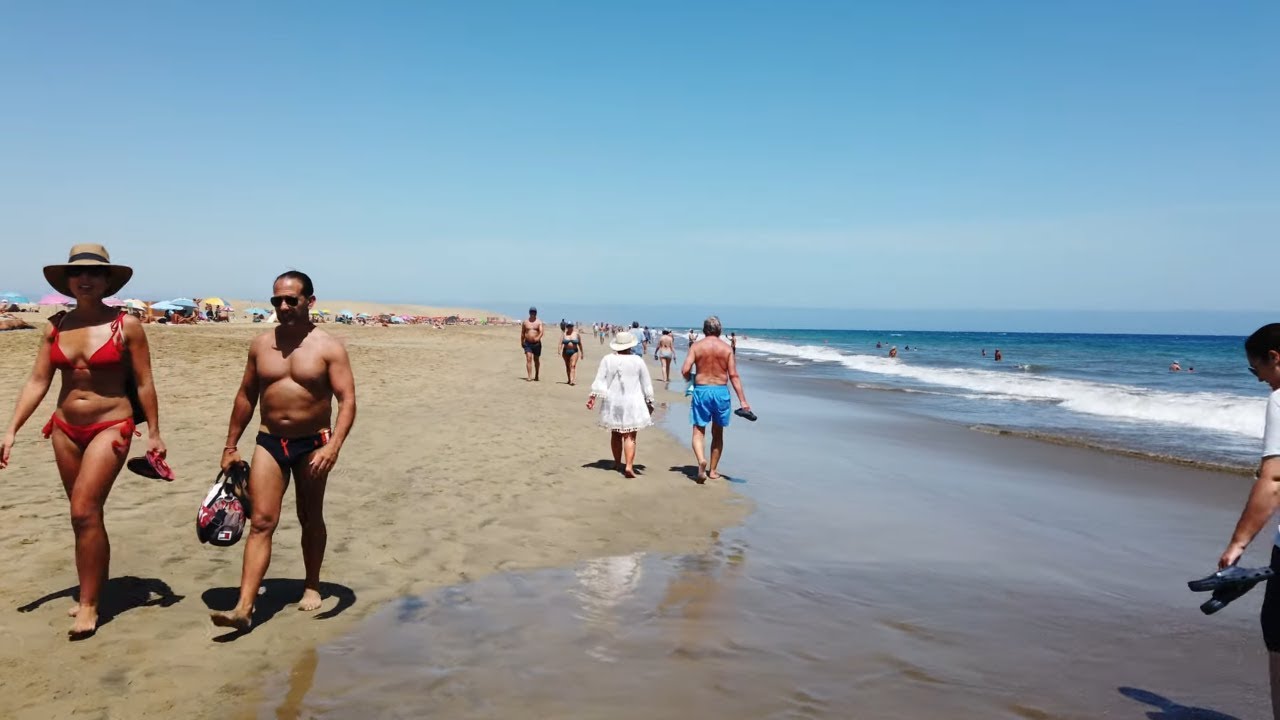 GRAN CANARIA🇪🇸 Playa de MASPALOMAS_ VERANO 2022 desde FARO DE MASPALOMAS.