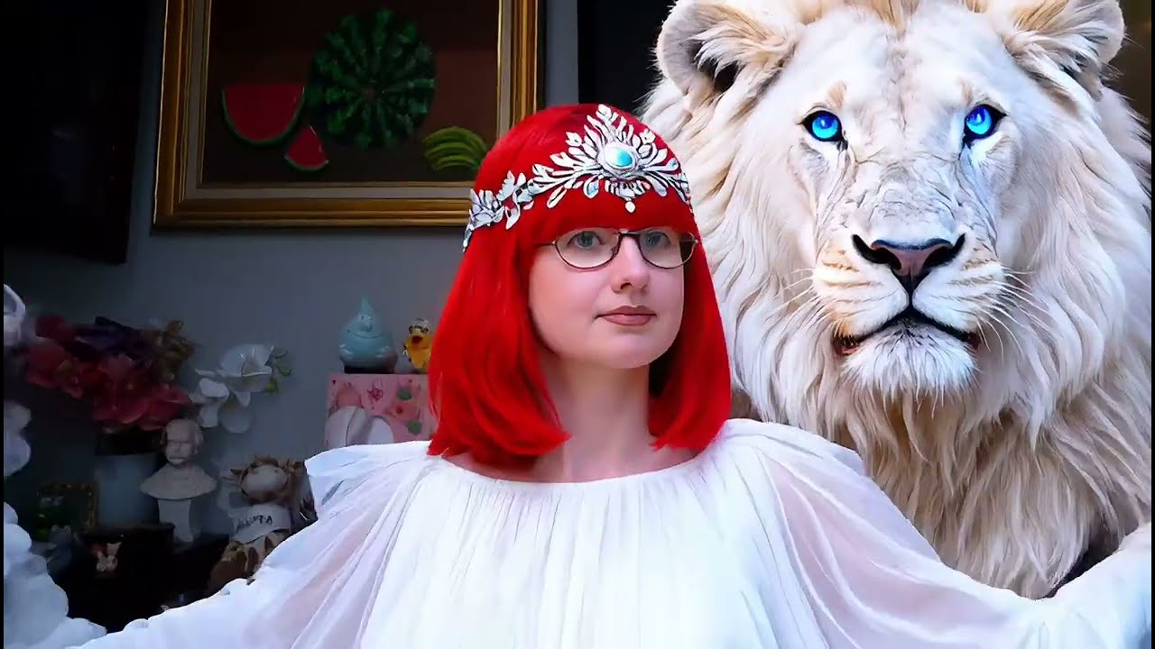 Львиное сердце ❤️ в ладонях моих, его сила и воля сегодня у ног моих. #lion #лев #царица #белыйлев