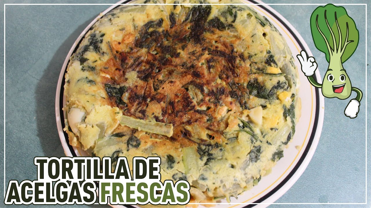 TORTILLA DE ACELGAS Y ALMENDRAS TOSTADAS 🥬🥚🥔 | RECETA FÁCIL