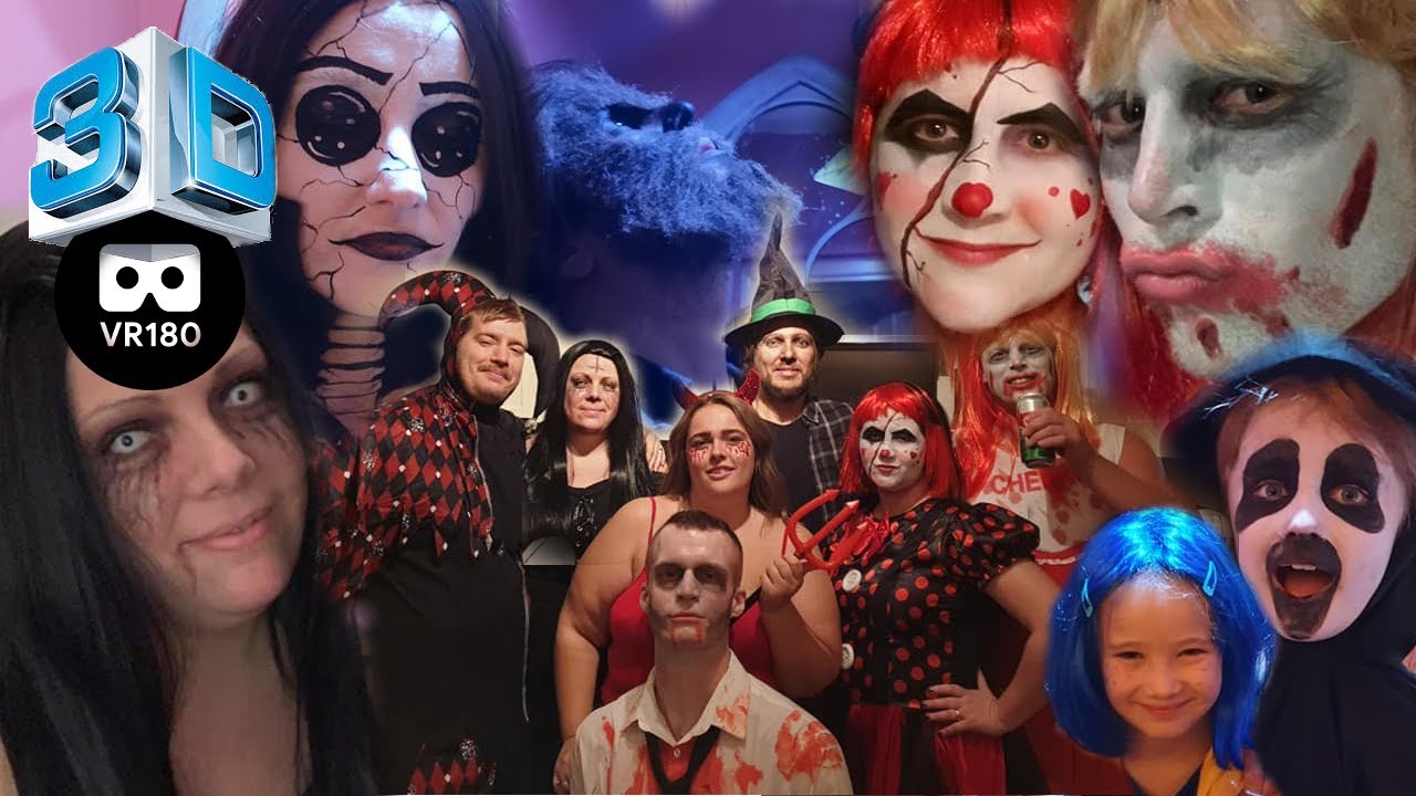 VR180 Insta360 Evo 5.7k Halloween party 2019,