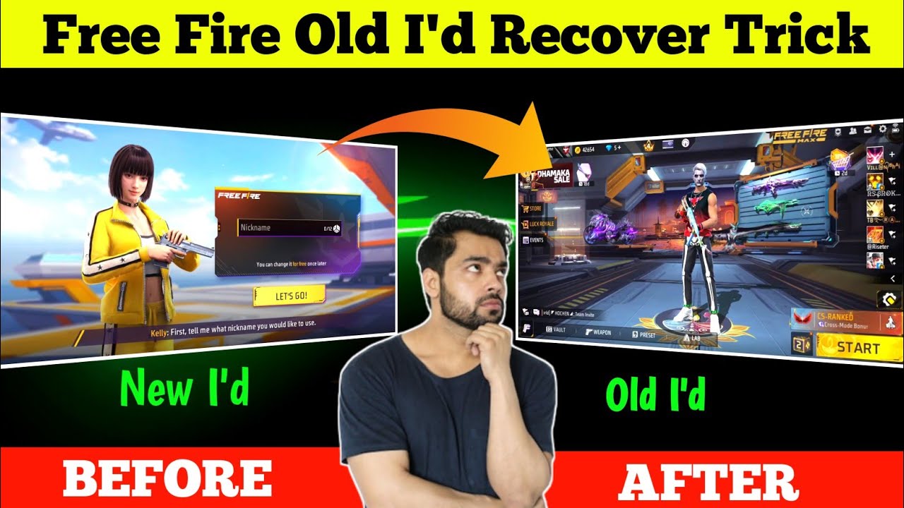 Free Fire Old I'd Recover Trick | free fire  facebook/google old id login problem solve 