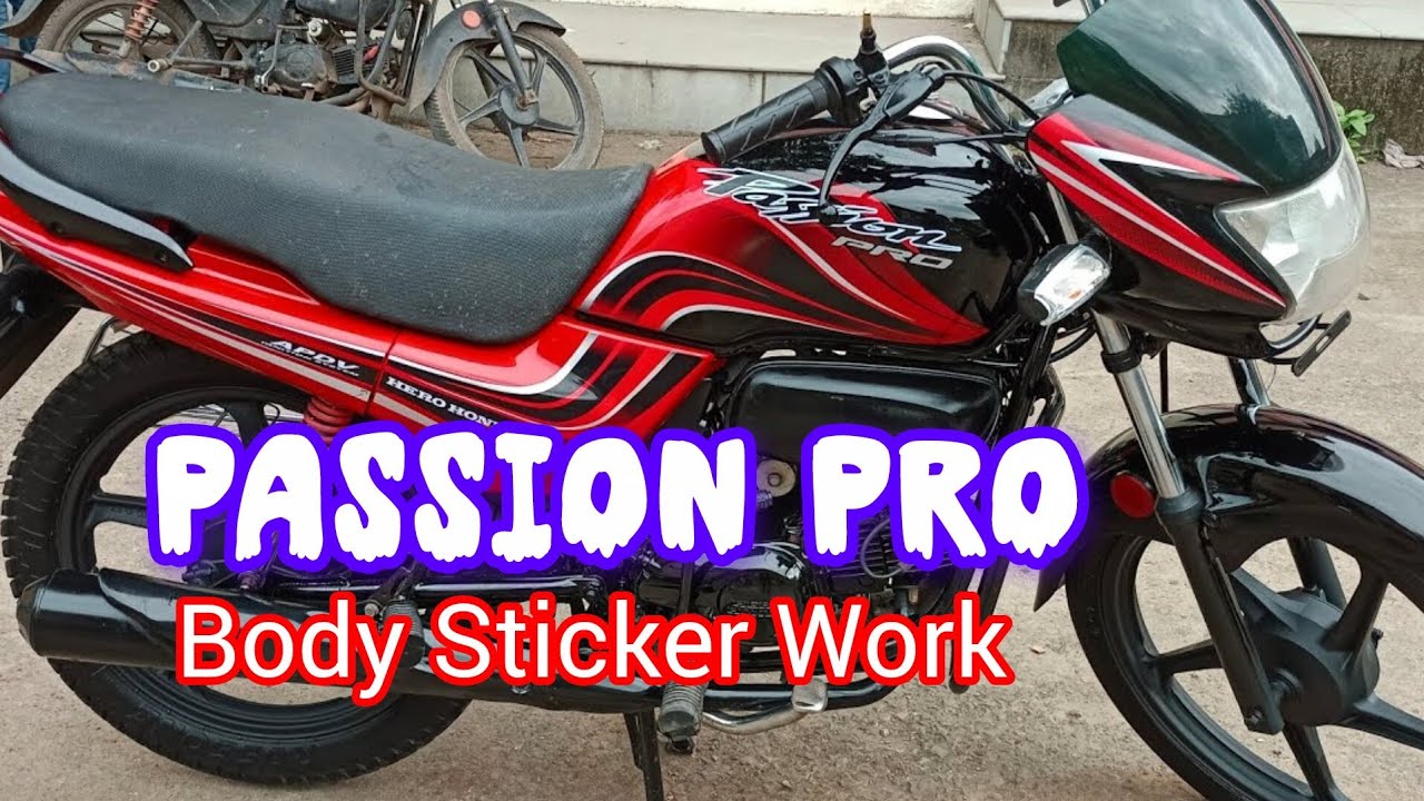 Hero Honda Passion Pro Baik Body Sticker Design Raheem Tirur Ishtam ❤️🌹🌿🍅🍌🍓🦋🕊️🎨✏️✒️🖌️✍️🏍️📸