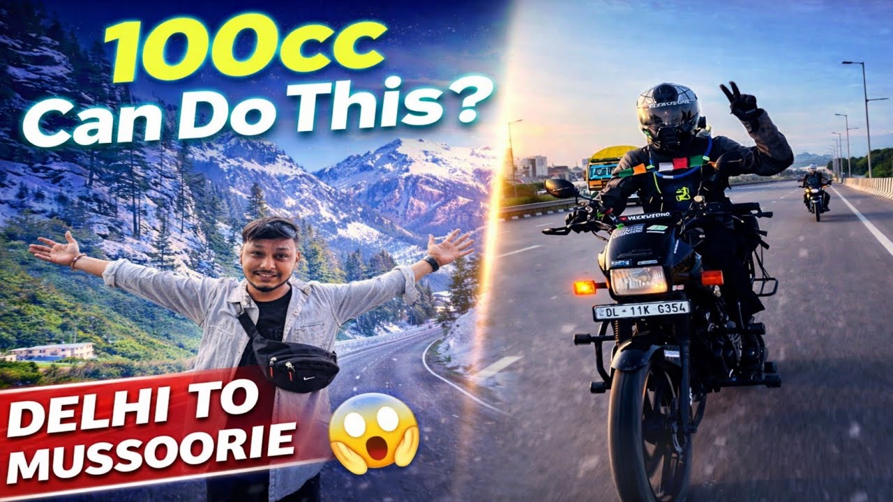 Delhi to Mussoorie on Hero Splendor | Can a 100cc Handle the Mountains?