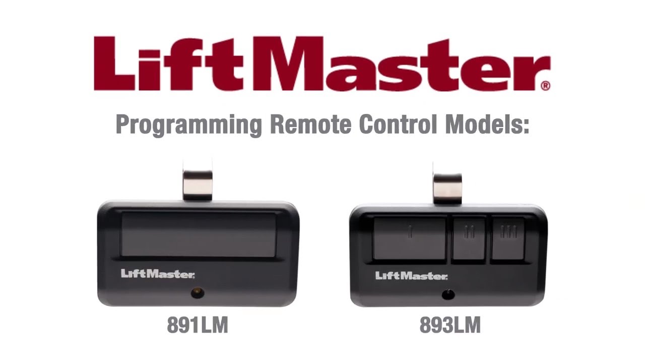 How to Program LiftMaster's 891LM and 893LM Remote Controls to a Garage Door Opener