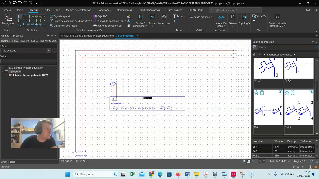 05#EPLAN EDUCATION -Crear alimentación 400V