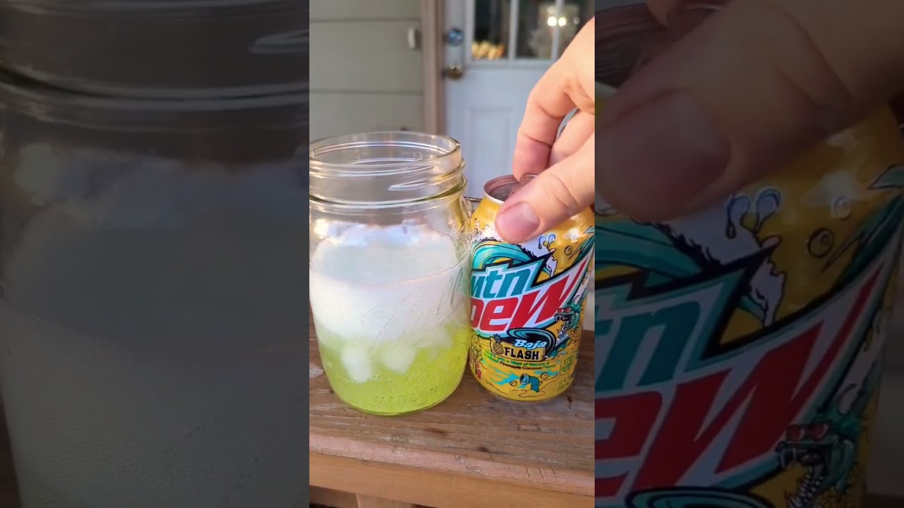 What happens when you mix Baja Flash with Thrashed Apple? #shorts #mountaindew