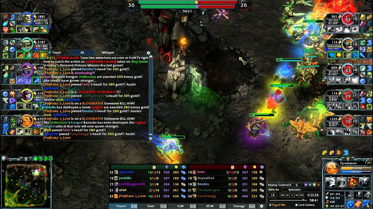 HoN Replay Analysis - Haku's_love's Pyromancer