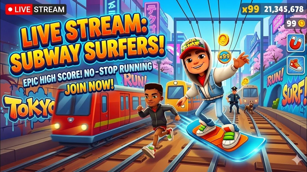 🔴 Subway Surfers LIVE | Let’s Break the High Score