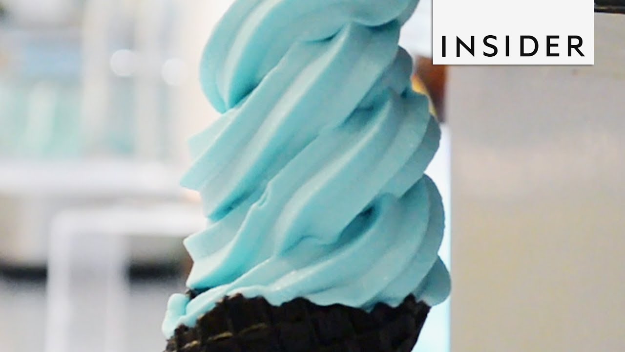 Blue Soft Serve Ice Cream
