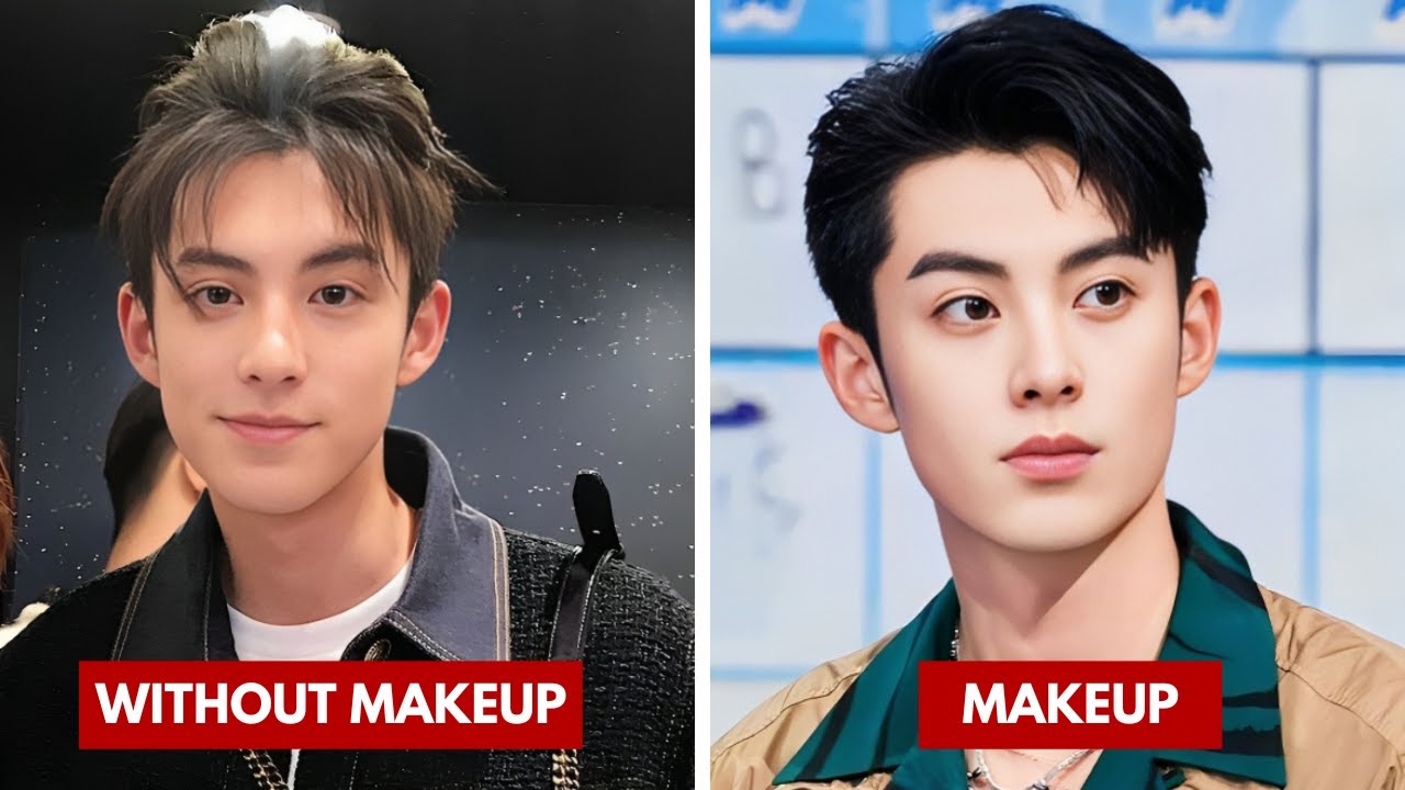CHINESE ACTOR WITH OPEN MOUTH MAKEUP AND WITHOUT MAKEUP | HANDSOME KOREAN ACTORS