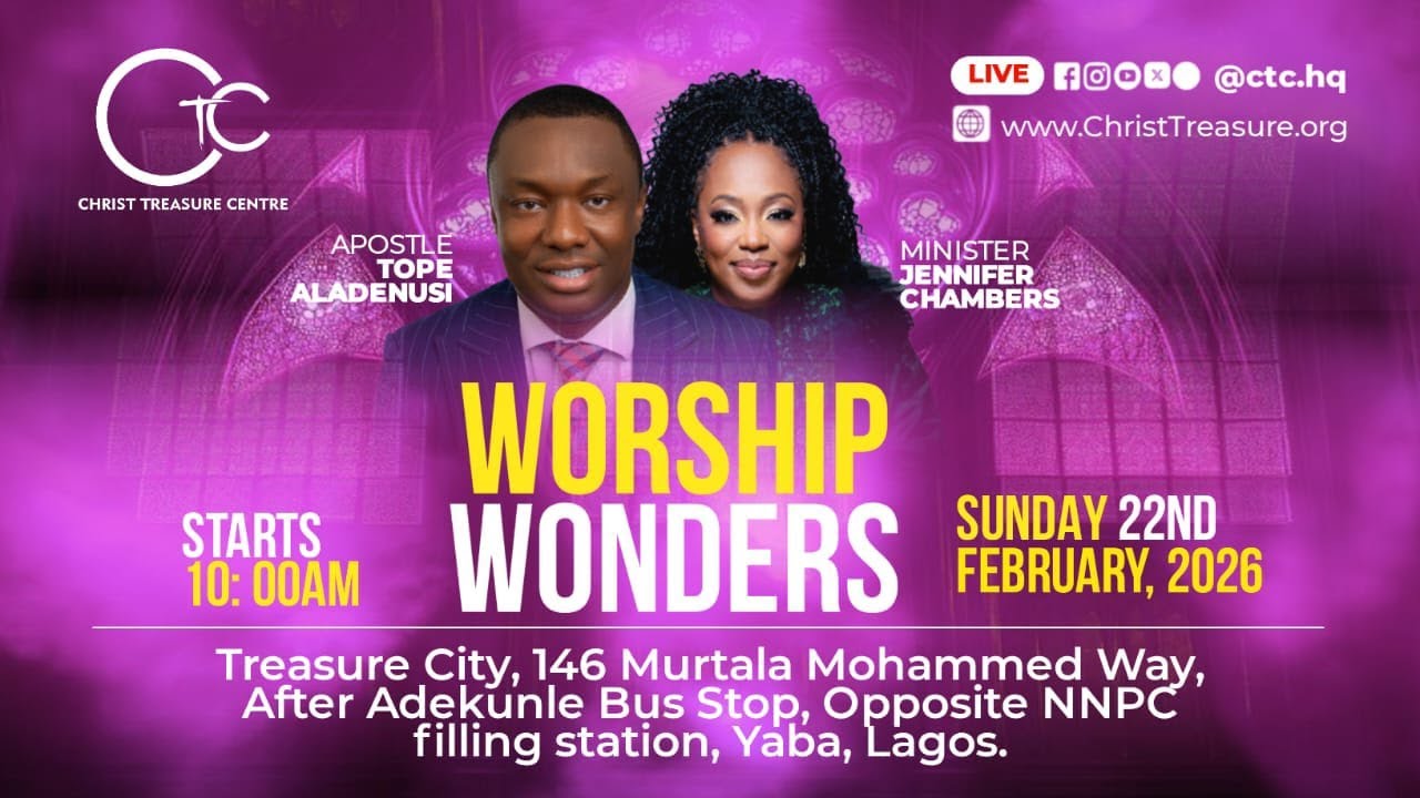 WORSHIP WONDERS || SUNDAY FEB 22ND 2026 || APOSTLE TOPE ALADENUSI & MIN JENNIFER CHAMBERS