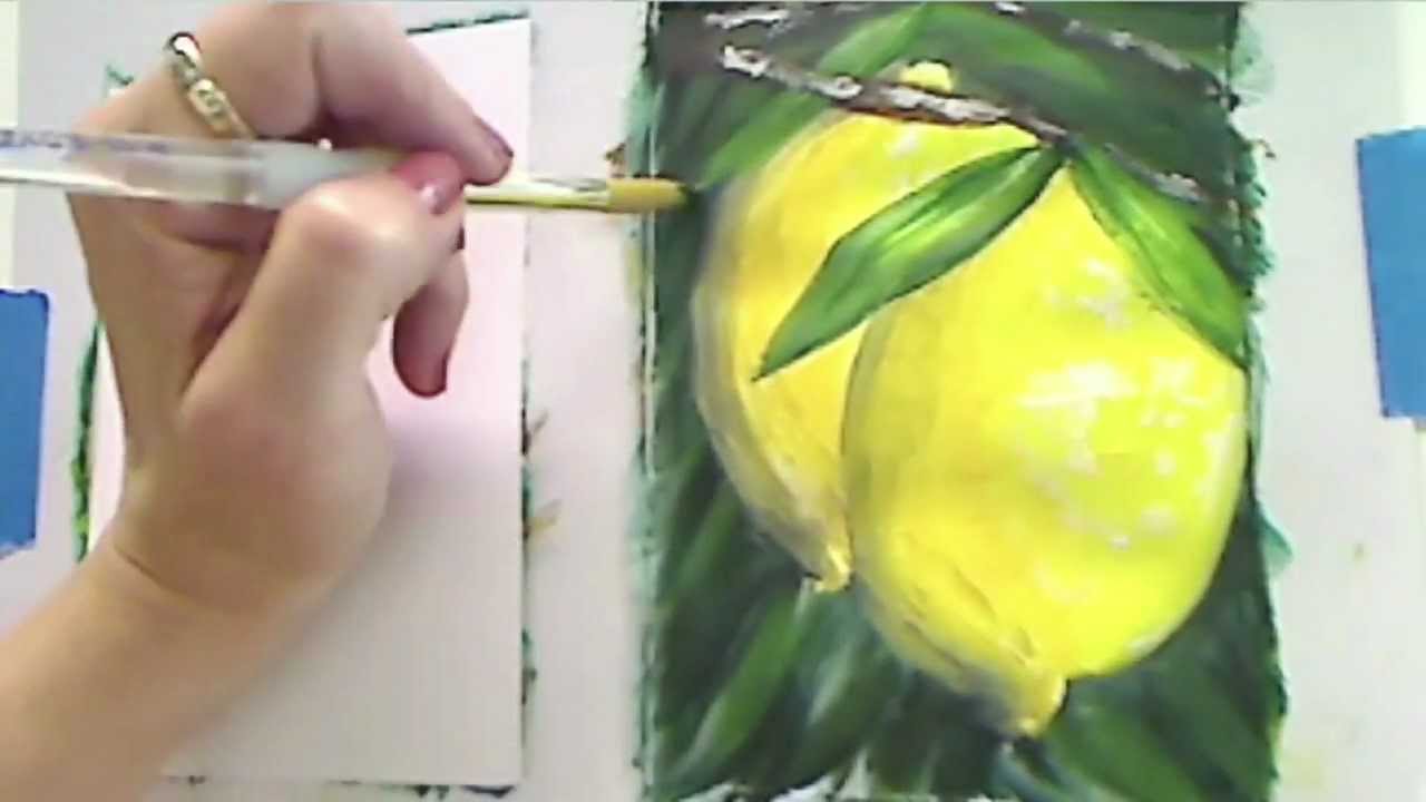 How to Paint a Lemon 'Pretty Little Lemons' art lesson by The Frugal Artist Ep. 1