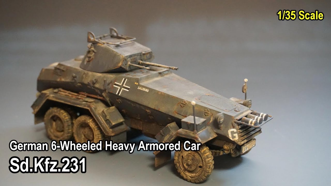 TAMIYA 1/35 German 6-Wheeled Heavy Armored Car Sd.Kfz.231 조립과 웨더링 #524