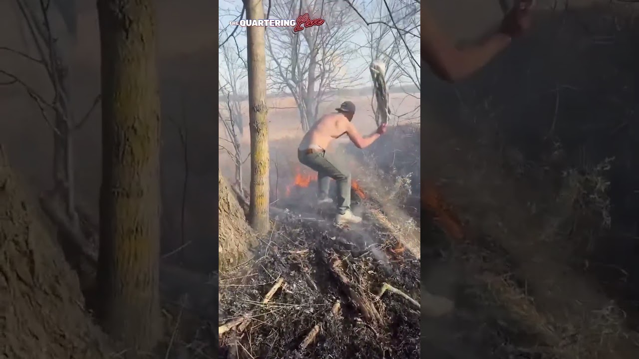 Настоящие герои тушат пожар без капли воды до приезда пожарных #Пожаротушение #Героизм #Wi