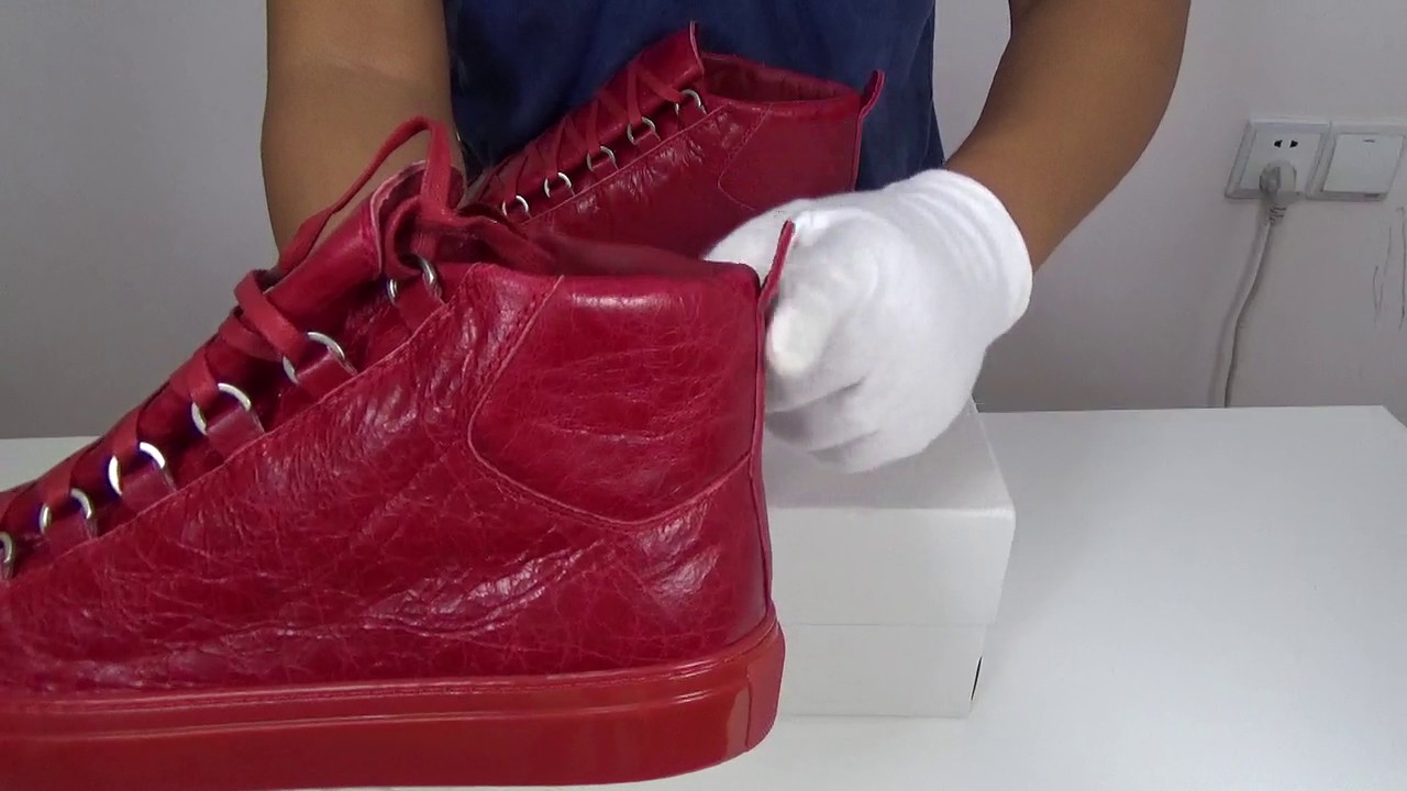 Balenciaga Arena High pure red top version unboxing review by samscabin