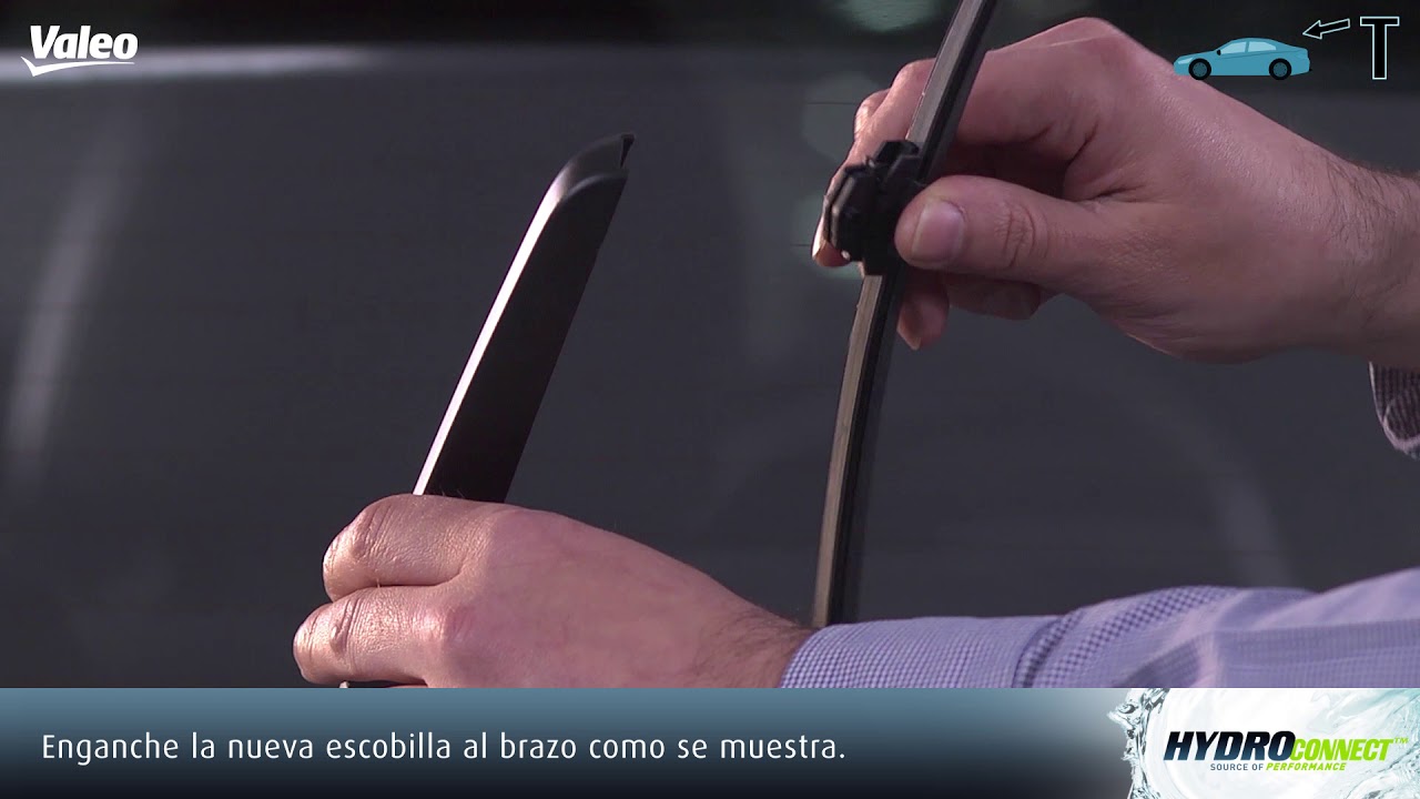 Guía de Instalación de Escobillas Limpiaparabrisas HydroConnect Valeo trasero Direct Axis