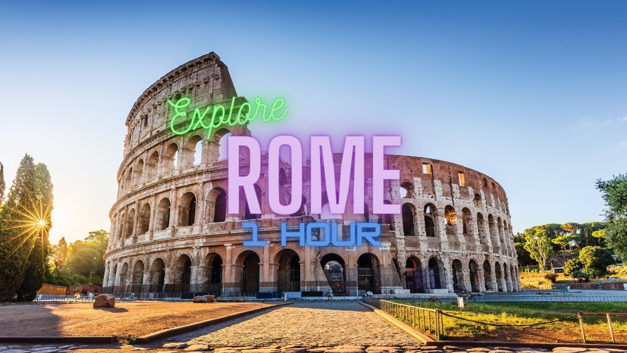 Explore Rome Italy (Cityscape and 1 Hour Relaxing Music)