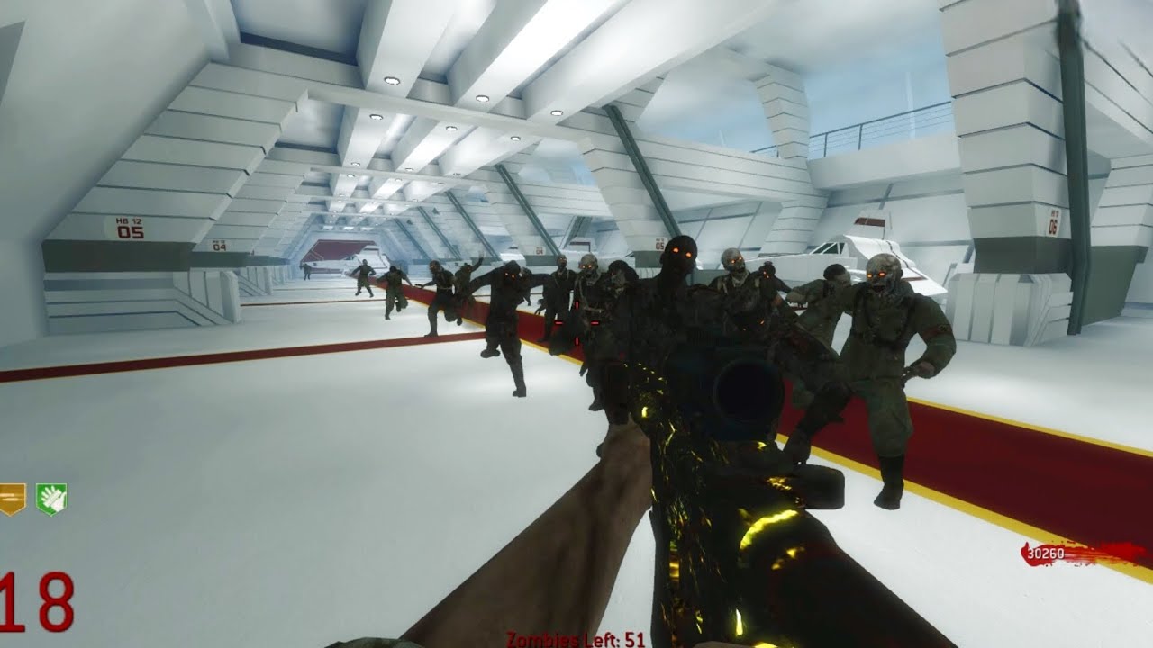 Call of Duty World At War Zombies Battlestar Galactica Gameplay Custom Zombies