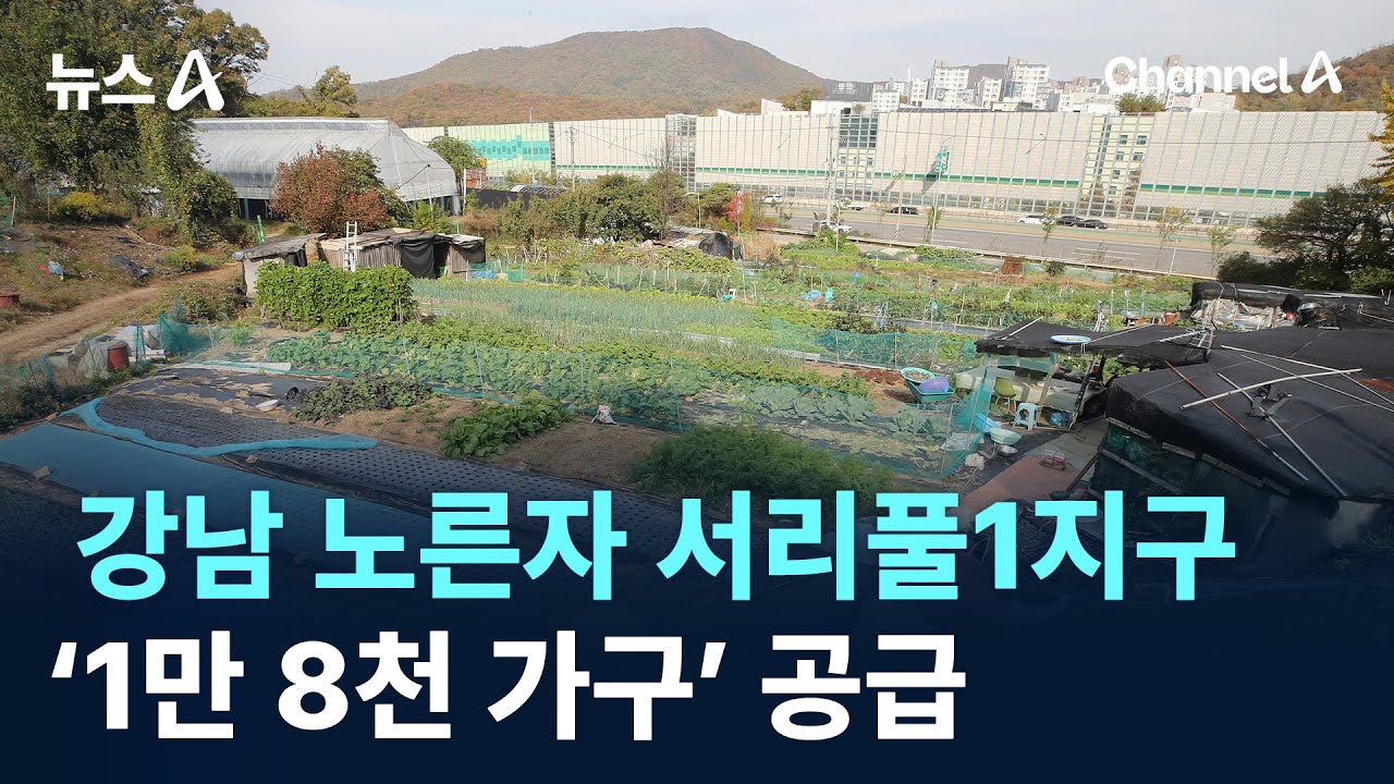 강남 노른자 서리풀1지구에 ‘1만 8천 가구’ 공급 / 채널A / 뉴스A