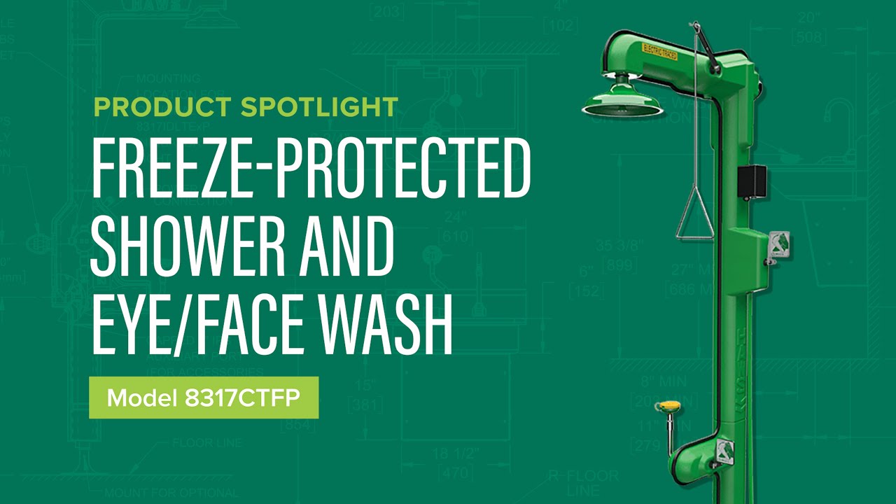 Product Spotlight: Freeze-Protected, Cable-Heated Safety Shower – Model 8317CTFP AXION | Haws EMEA