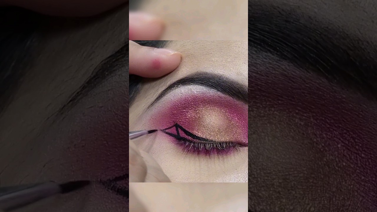 ANGEL WINGED EYELINER TUTORIAL | PINK EYE MAKEUP TUTORIAL 
