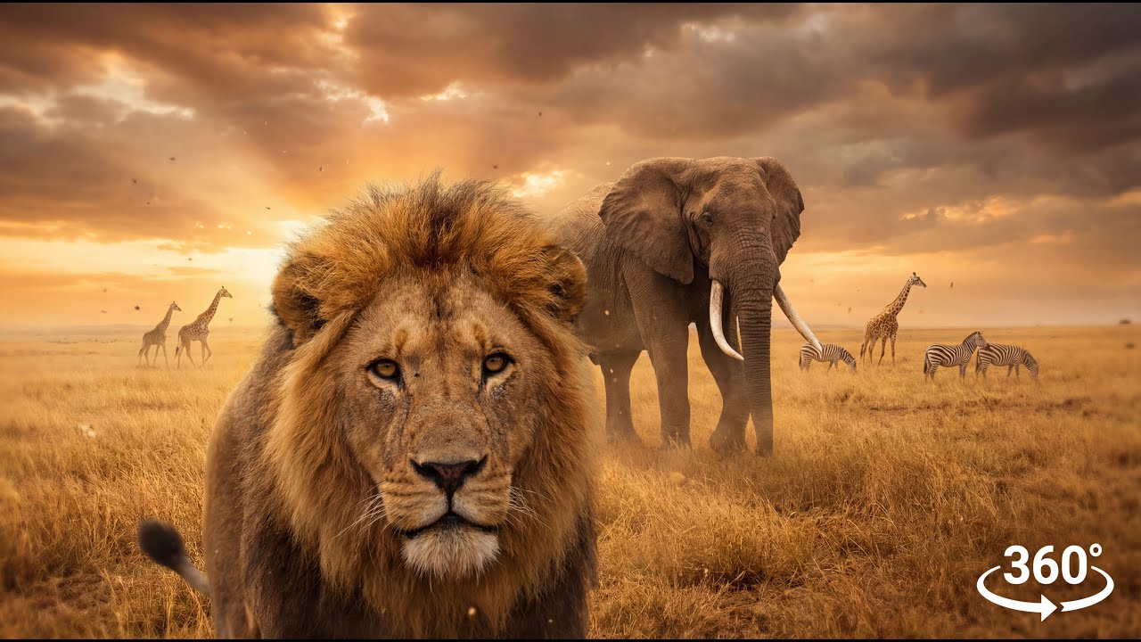 Wildlife in 360° VR 🌍 | Realistic Animal Safari Experience | 4K Virtual Reality