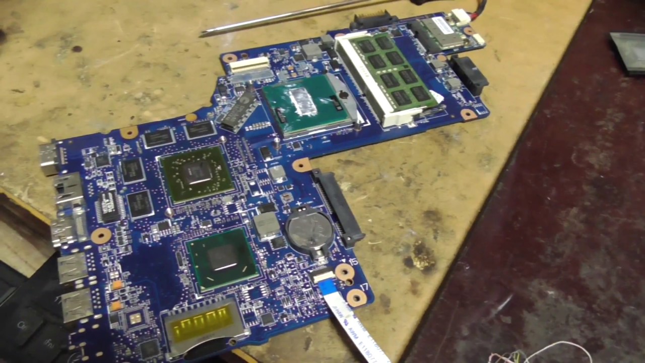 Toshiba L850 диагностика неисправности видеочипа