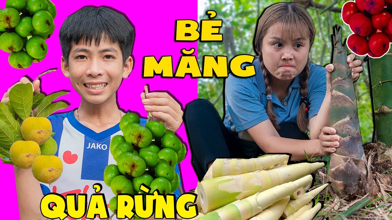 Thử Thách Sinh Tồn Trong Rừng: Tìm Trái Cây Rừng Ăn Để Sống Sót  ❤ KN CHENO Chị Hằng