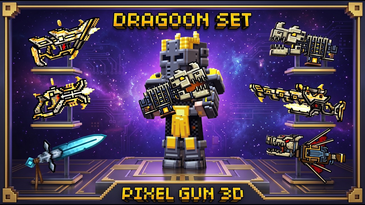 Pixel Gun 3D - Dragoon Set Gameplay