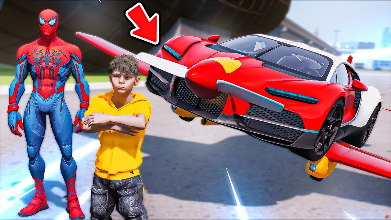 سيارة سباديرمان البوقاتي الطائرة😱🔥!! | فلم قراند