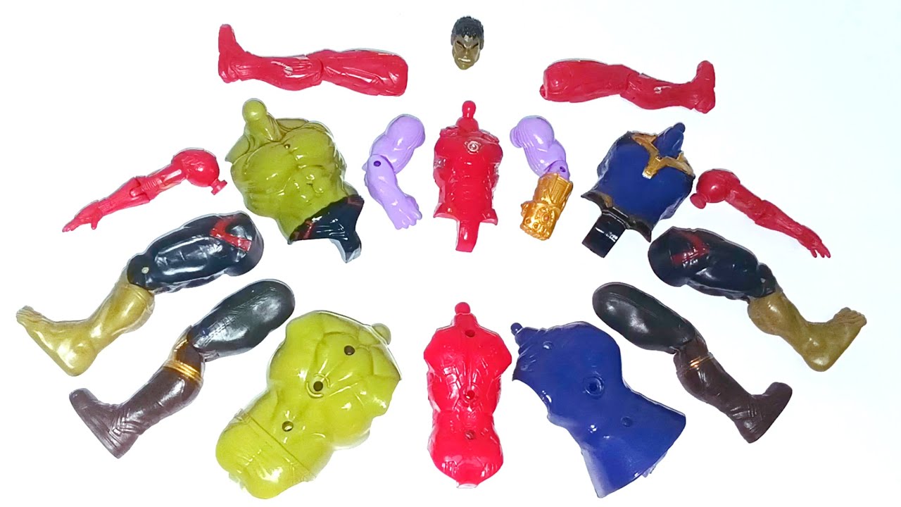 AVENGERS TOYS ACTION FIGURES, Hulk smash vs Iron-man vs Thanos 