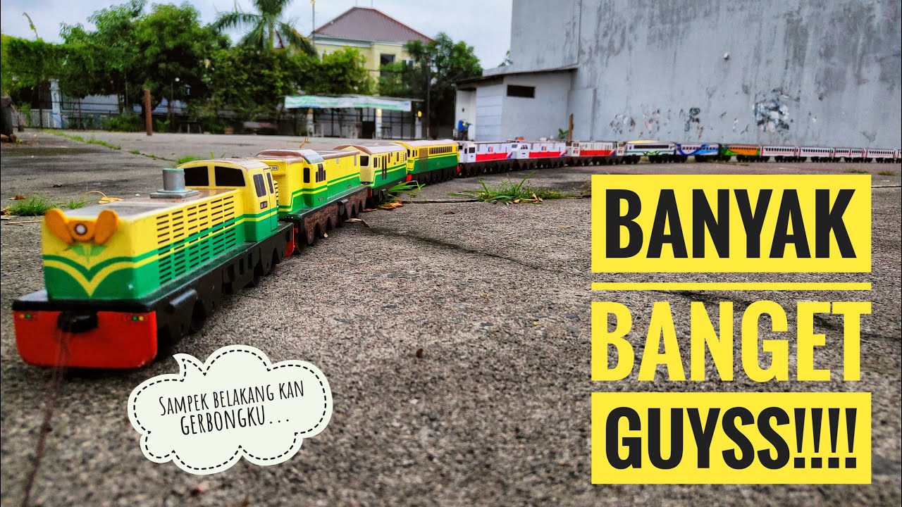 PARADE BERBAGAI LOKOMOTIF DAN GERBONG || KERETA API KAYU