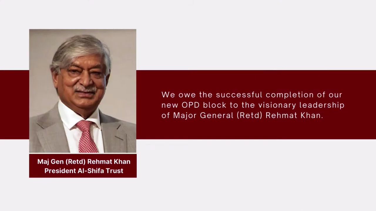Inauguration of New OPD Block at Al-Shifa Trust Eye Hospital Chakwal