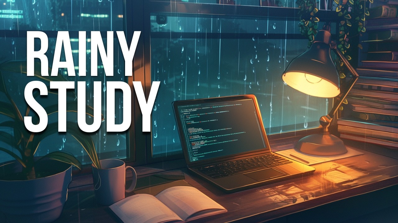 Rainy Late-Night Study Music (No Vocals) | Long Focus Session