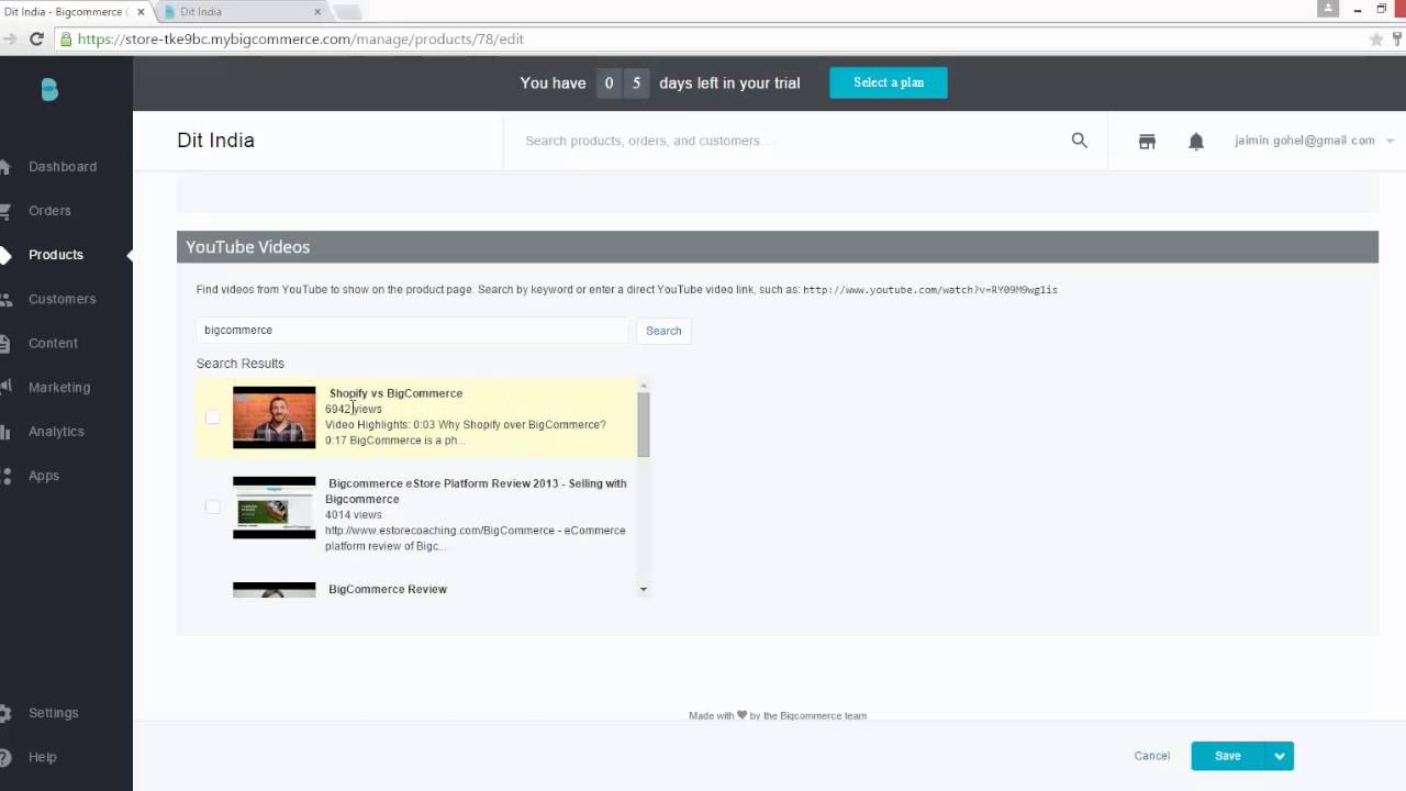 How to add video to the product in BigCommerce