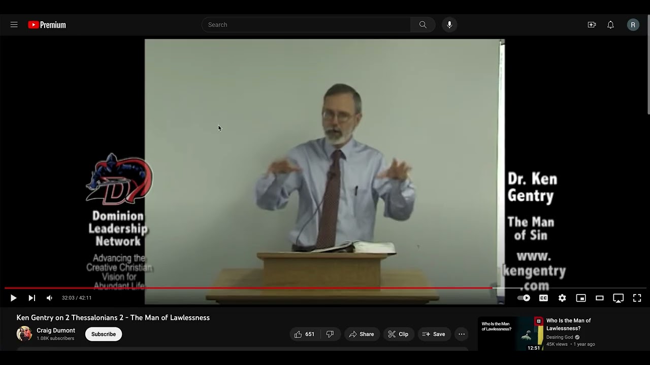 Dr. Kenneth L.  Gentry (Preterist) ABANDONS his own Confession of Faith!