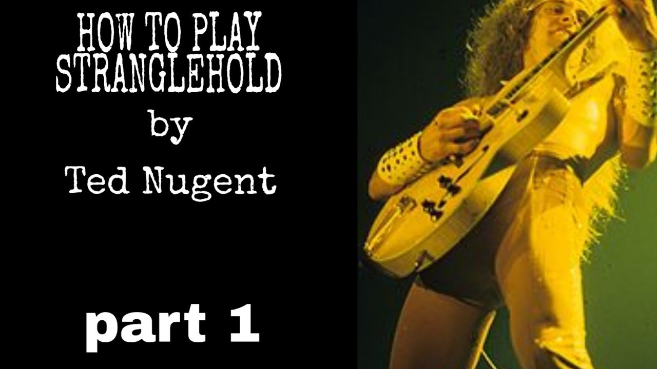 How to play Stranglehold by Ted Nugent, Part 1. Guitar solo lesson tutorial