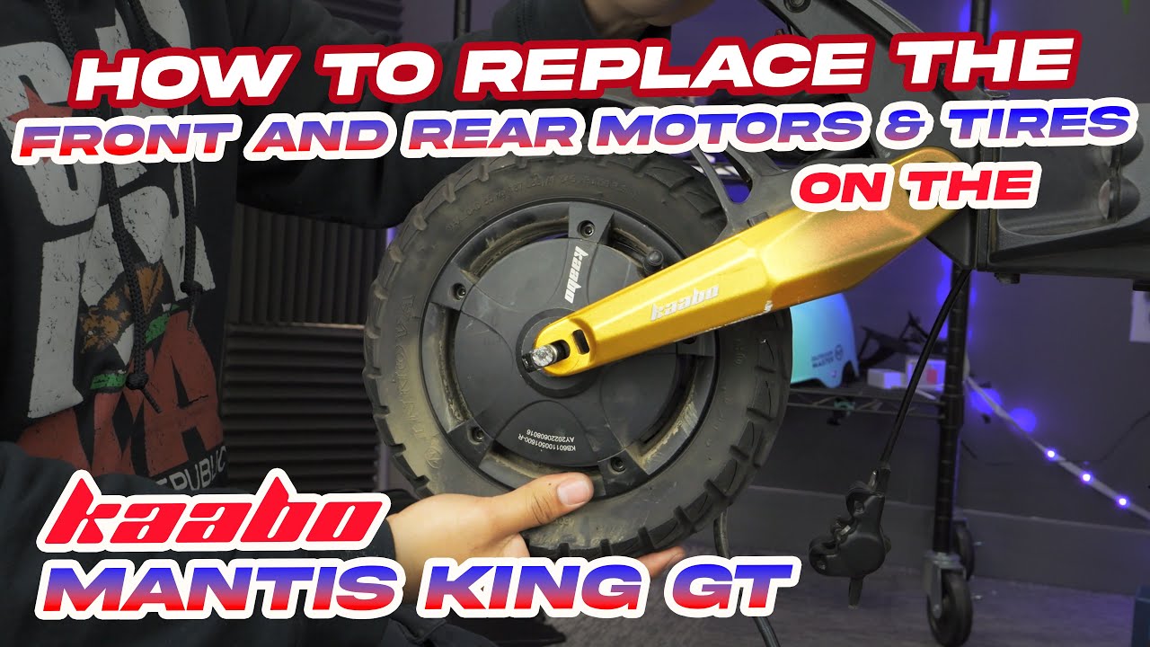 How to Replace Front and Rear Motors and Tires on the Kaabo Mantis King GT | VoroMotors tutorial