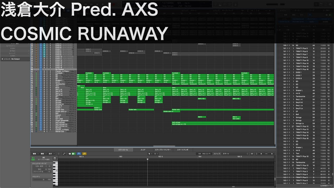 [耳コピ] 浅倉大介 Pred.AXS COSMIC RUNAWAY [DTM/MIDI]