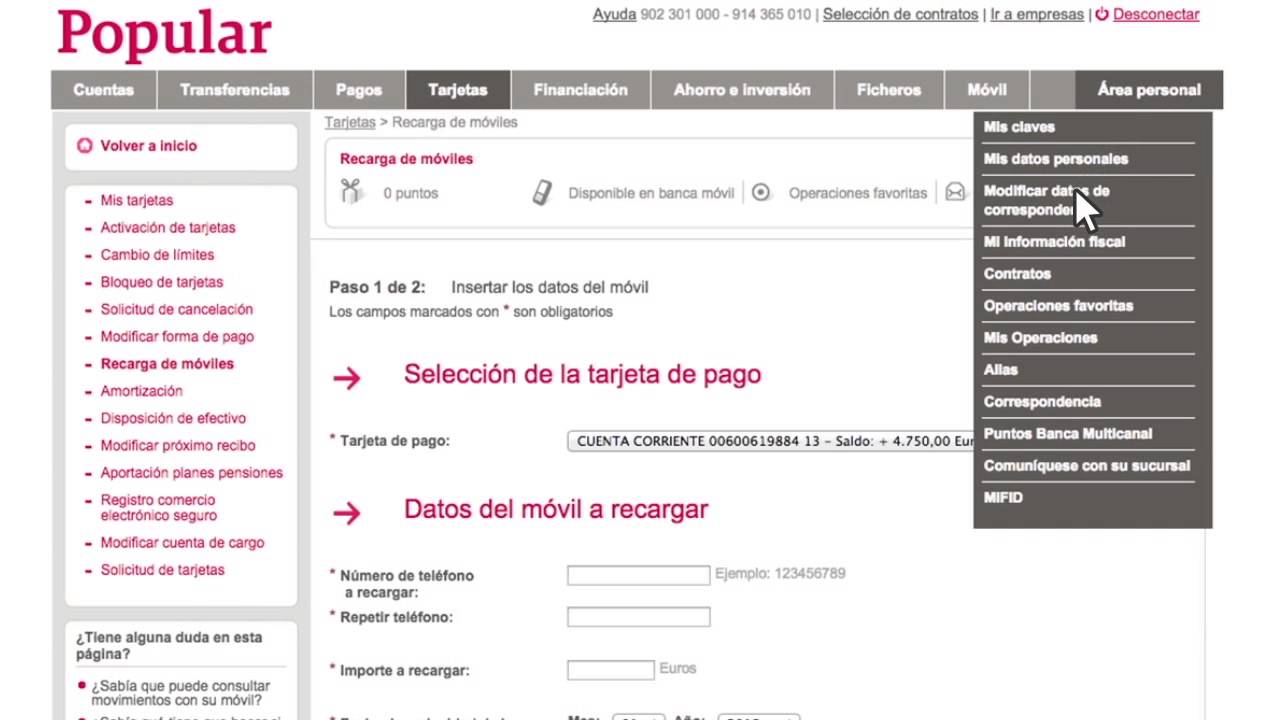 C&oacute;mo gestionar tus tarjetas de Popular desde Banca por Internet