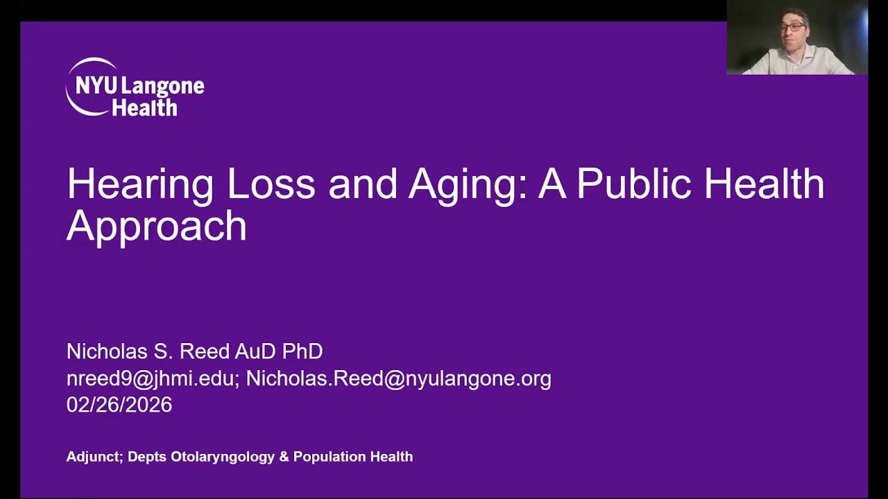 Seminar SERIES - Nicholas Reed, Aud, PhD