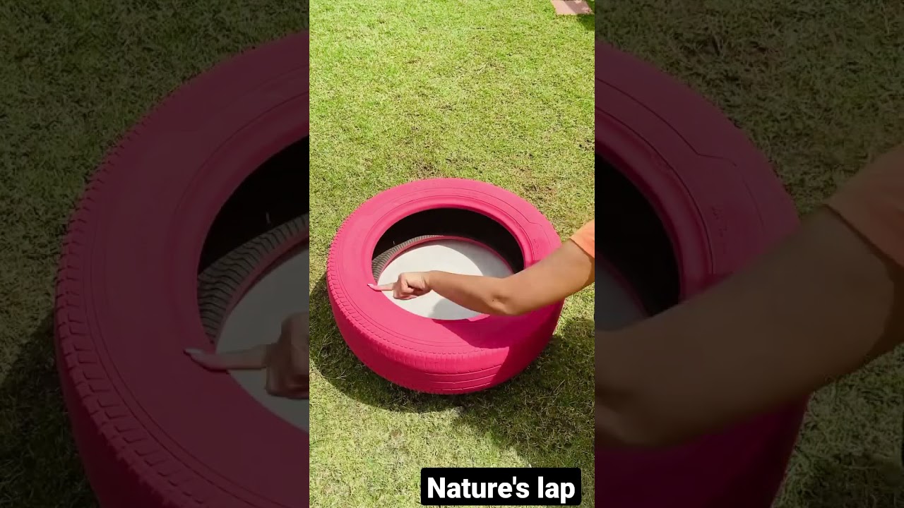diy tyre into seater | diy tyre cushion | diy furniture | decor | nature's lap