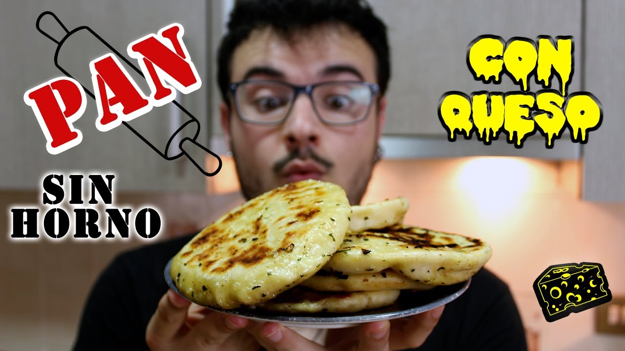 Receta PAN NAAN con QUESO... SIN HORNO 😱🧀🥖 ¡¡con DIP!!