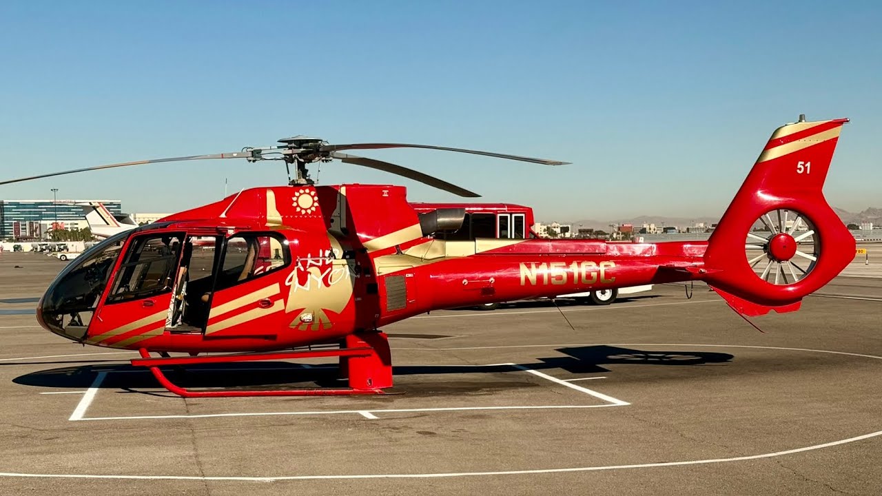 [4K] Helicopter Ride from Las Vegas to Hoover Dam! Airbus Helicopters H130