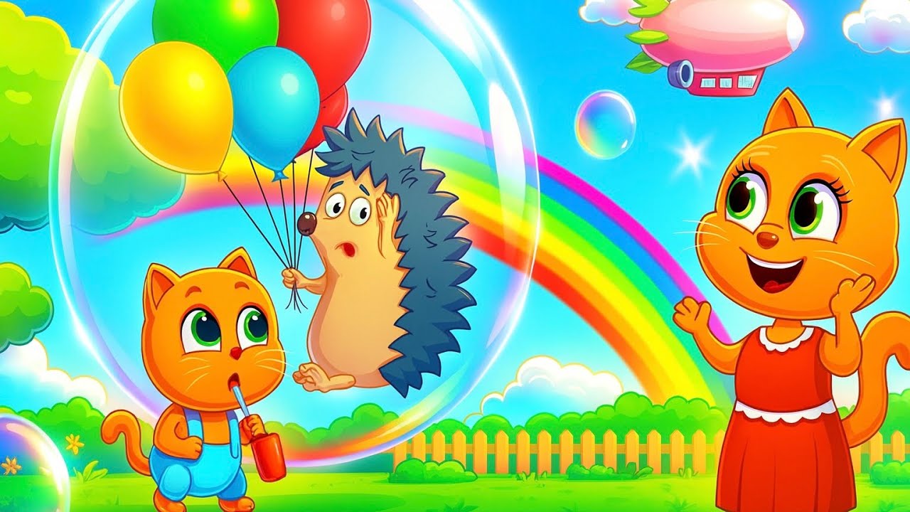 Familia de Gatos - BURBUJAS Dibujos Animados Para Niños 4K