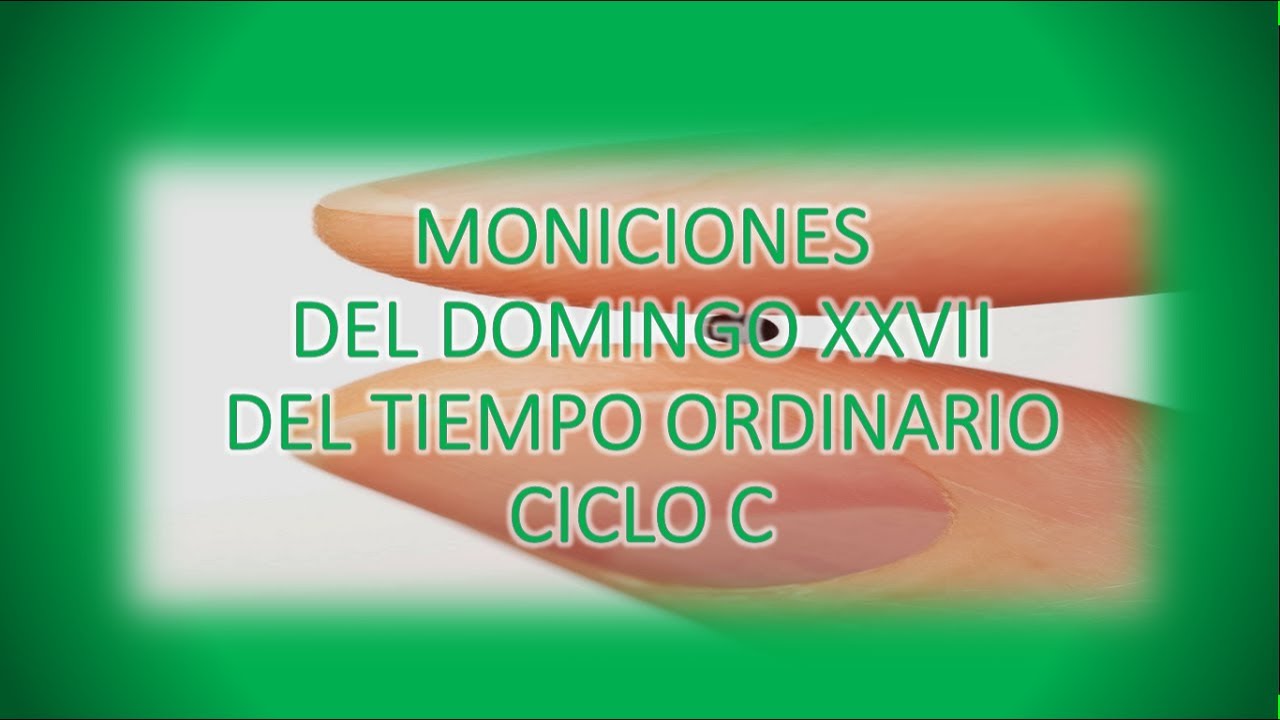 Moniciones del Domingo XXVII del Tiempo Ordinario Ciclo C